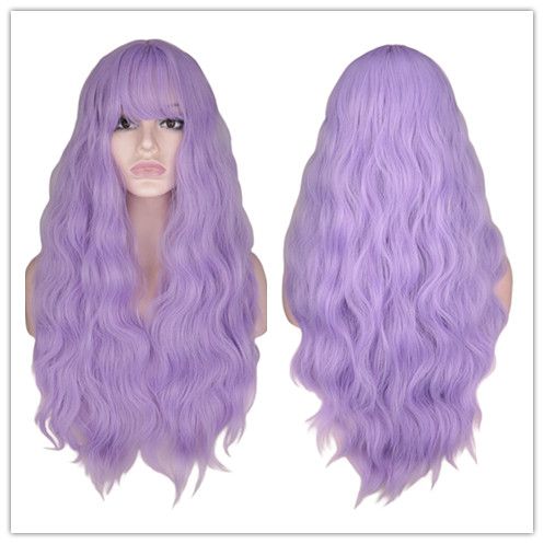 紫色卷发