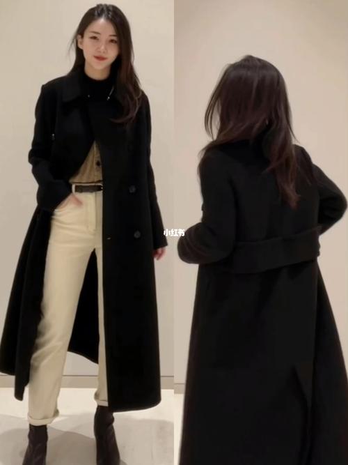 黑色大衣怎么搭配好看图片女士