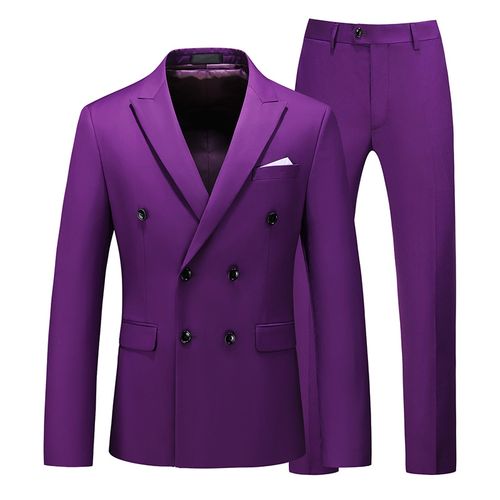紫色西装怎么搭配