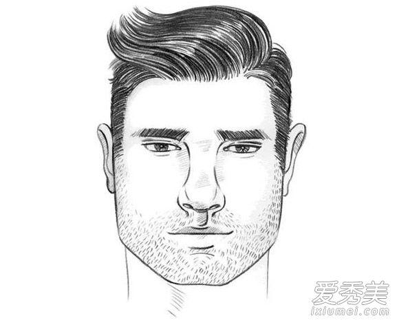 男士方脸发型图片