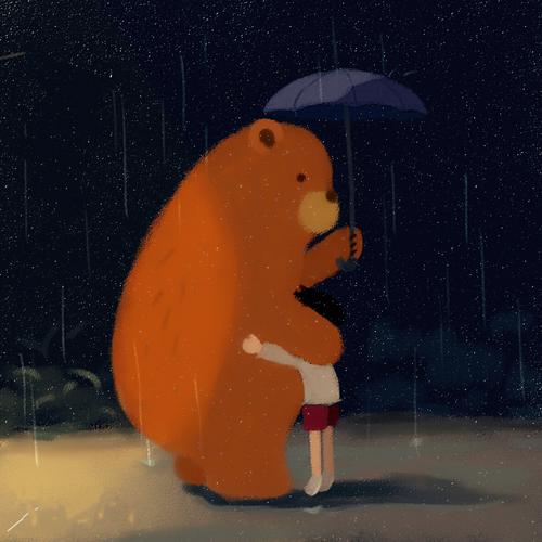 熊抱情侣图片