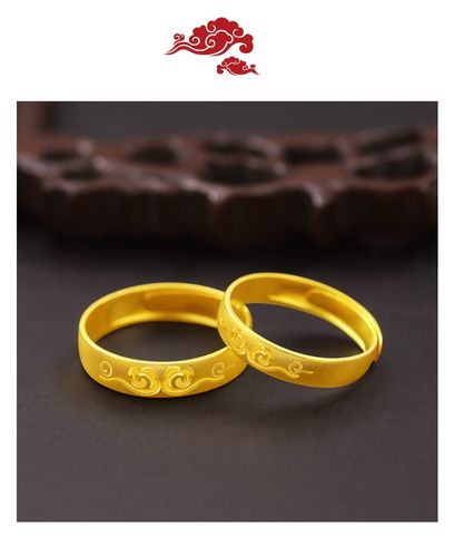 金戒指情侣款式图片 个性黄金戒指款式图片