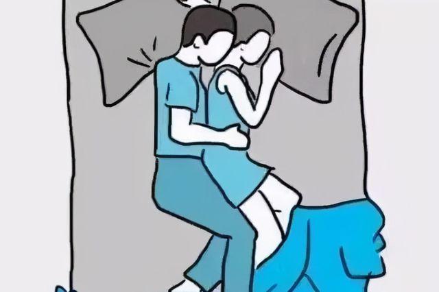 情侣睡觉卡通图片