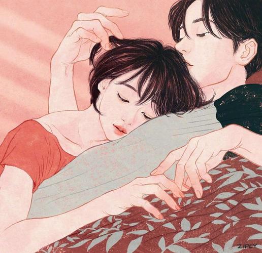 韩国情侣卡通图片