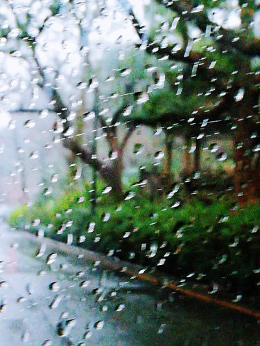 窗外的雨图片