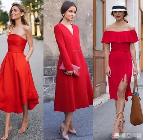 红色裙子配什么鞋子 红色裙子配什么鞋子好看图