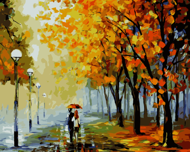 情侣雨中漫步的图片 两个人在雨中漫步的唯美图片