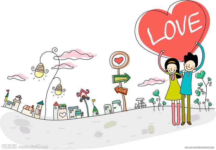 韩国情侣卡通图片