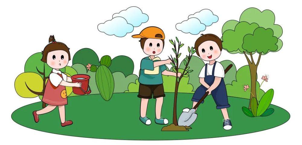 植树节图片卡通