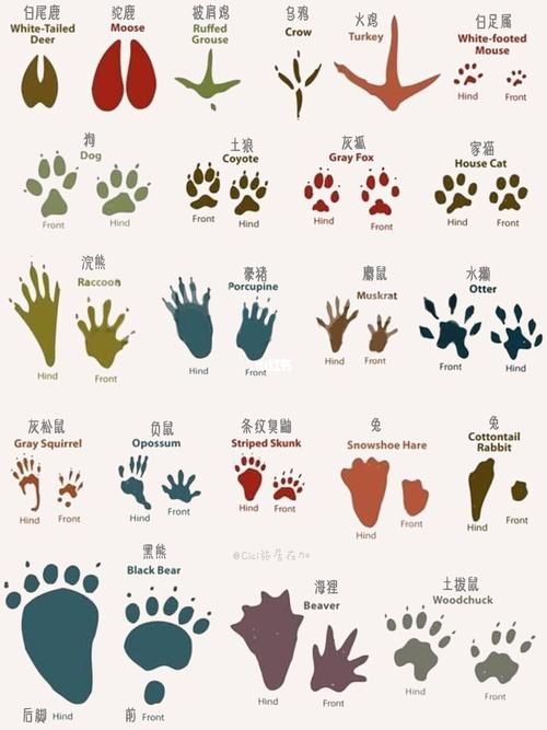 动物的脚印图片