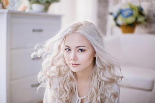 女生白头发唯美图片