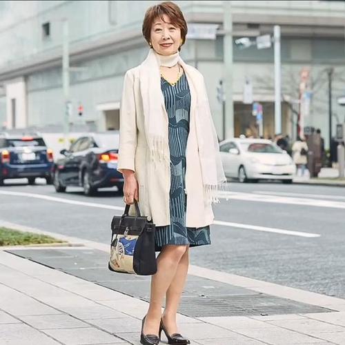 60岁日本主妇精致穿搭