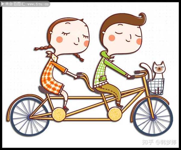 情侣单车图片