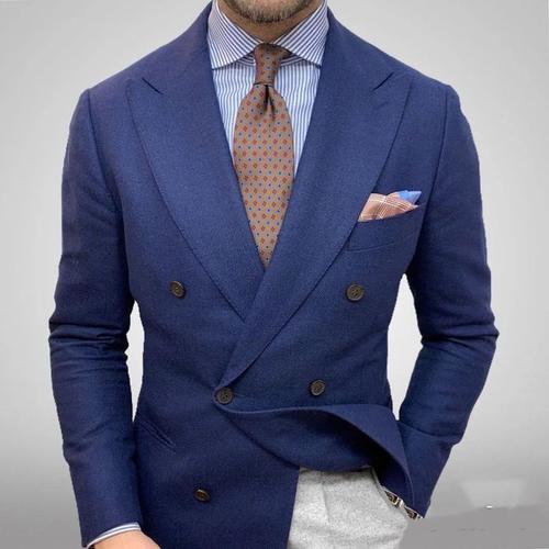 蓝色衬衫配什么领带