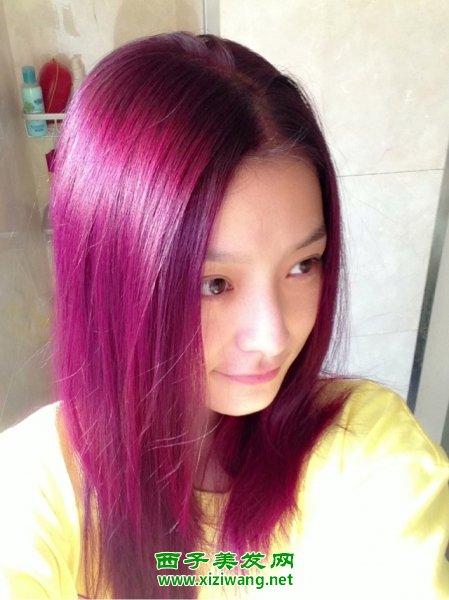紫红头发