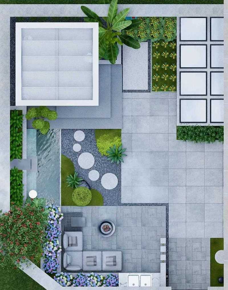 80平米庭院设计效果图