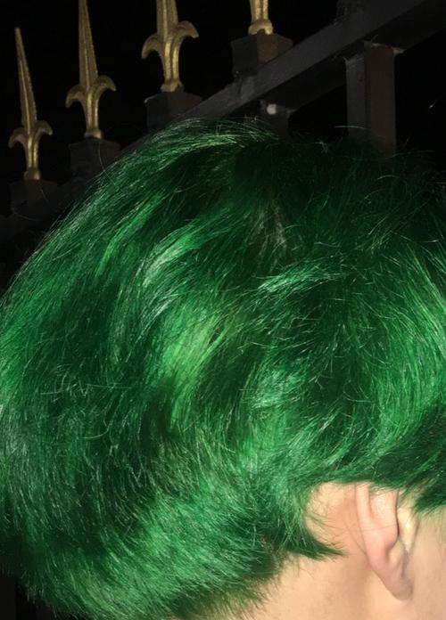 绿色头发男生