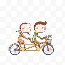 情侣坐自行车图片大全