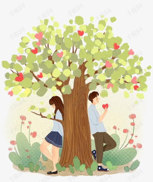 情侣树图片