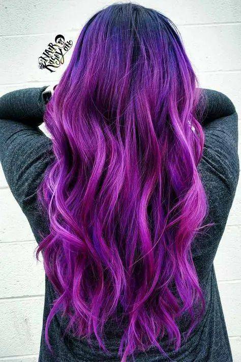 紫色的头发 紫色的头发图片娃娃