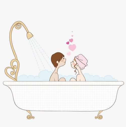 情侣洗澡图片