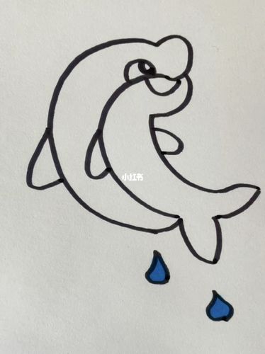 海豚图片手绘简笔画情侣人物
