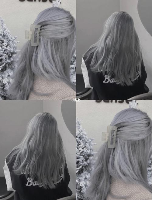 灰蓝色头发图片